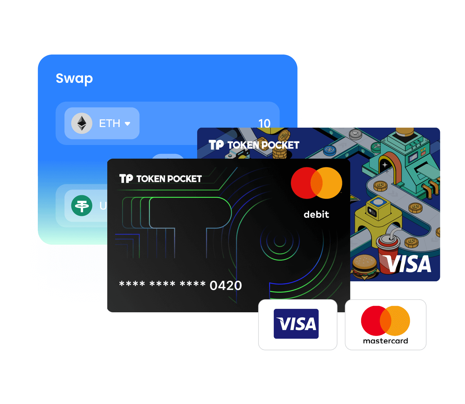 TokenPocket 閃兌資訊確認介面示意